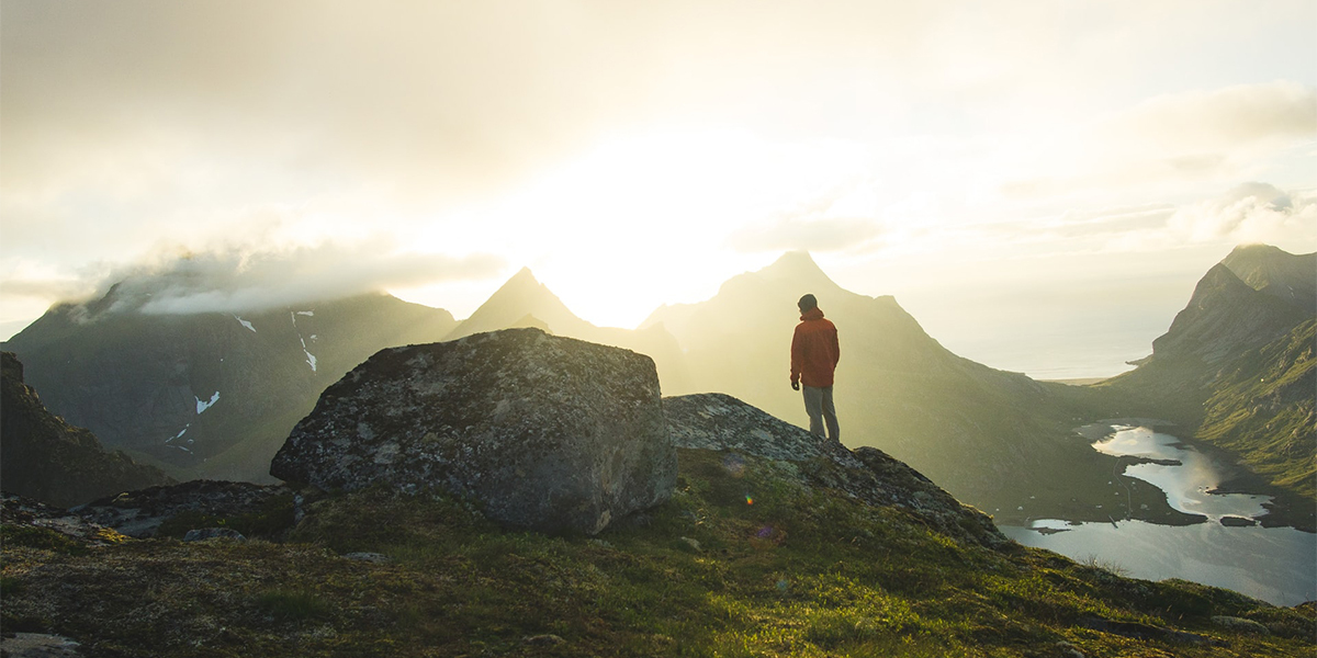 instavennlige steder å campe i norge lofoten solnedgang fjell 